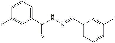 3-iodo-N'-[(E)-(3-methylphenyl)methylidene]benzohydrazide Struktur