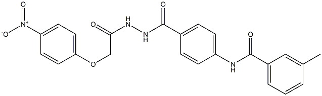 3-methyl-N-[4-({2-[2-(4-nitrophenoxy)acetyl]hydrazino}carbonyl)phenyl]benzamide Struktur