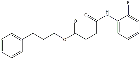 3-phenylpropyl 4-(2-fluoroanilino)-4-oxobutanoate Struktur