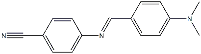 4-({(E)-[4-(dimethylamino)phenyl]methylidene}amino)benzonitrile Struktur