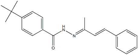 4-(tert-butyl)-N'-[(E,2E)-1-methyl-3-phenyl-2-propenylidene]benzohydrazide Struktur