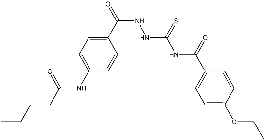 4-ethoxy-N-({2-[4-(pentanoylamino)benzoyl]hydrazino}carbothioyl)benzamide Struktur