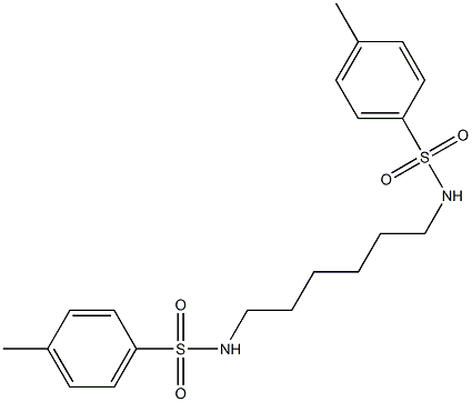 4-methyl-N-(6-{[(4-methylphenyl)sulfonyl]amino}hexyl)benzenesulfonamide Struktur