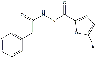 5-bromo-N'-(2-phenylacetyl)-2-furohydrazide Struktur