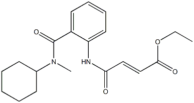 ethyl (E)-4-(2-{[cyclohexyl(methyl)amino]carbonyl}anilino)-4-oxo-2-butenoate Struktur