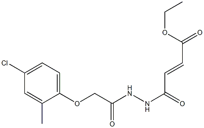 ethyl (E)-4-{2-[2-(4-chloro-2-methylphenoxy)acetyl]hydrazino}-4-oxo-2-butenoate Struktur