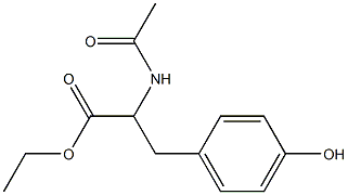 ethyl 2-(acetylamino)-3-(4-hydroxyphenyl)propanoate Struktur