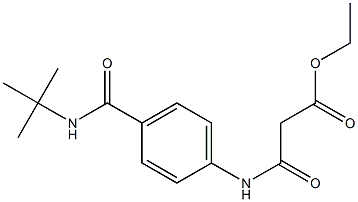 ethyl 3-{4-[(tert-butylamino)carbonyl]anilino}-3-oxopropanoate Struktur