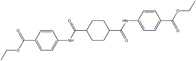 ethyl 4-{[(4-{[4-(ethoxycarbonyl)anilino]carbonyl}cyclohexyl)carbonyl]amino}benzoate Struktur