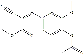 methyl (Z)-3-[4-(acetyloxy)-3-methoxyphenyl]-2-cyano-2-propenoate Struktur