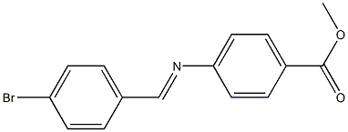 methyl 4-{[(E)-(4-bromophenyl)methylidene]amino}benzoate Struktur