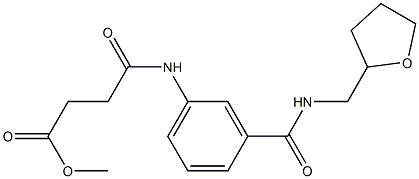 methyl 4-oxo-4-(3-{[(tetrahydro-2-furanylmethyl)amino]carbonyl}anilino)butanoate Struktur