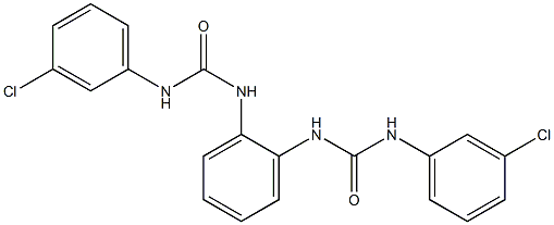 N'-(2-{[(3-chloroanilino)carbonyl]amino}phenyl)-N-(3-chlorophenyl)urea Struktur