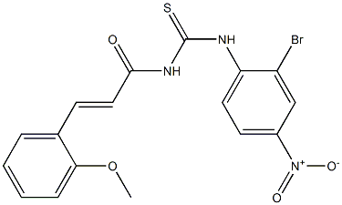 N-(2-bromo-4-nitrophenyl)-N'-[(E)-3-(2-methoxyphenyl)-2-propenoyl]thiourea Struktur