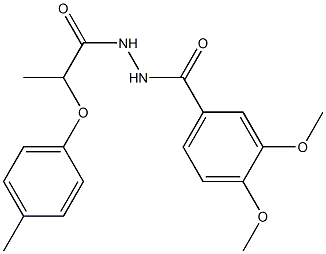 N'-(3,4-dimethoxybenzoyl)-2-(4-methylphenoxy)propanohydrazide Struktur