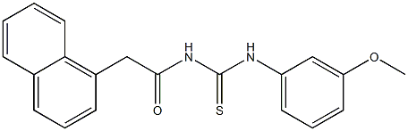 N-(3-methoxyphenyl)-N'-[2-(1-naphthyl)acetyl]thiourea Struktur