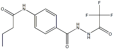 N-(4-{[2-(2,2,2-trifluoroacetyl)hydrazino]carbonyl}phenyl)butanamide Struktur