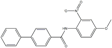 N-(4-methoxy-2-nitrophenyl)[1,1'-biphenyl]-4-carboxamide Struktur