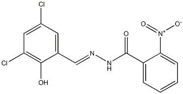 N'-[(E)-(3,5-dichloro-2-hydroxyphenyl)methylidene]-2-nitrobenzohydrazide Struktur