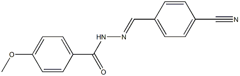 N'-[(E)-(4-cyanophenyl)methylidene]-4-methoxybenzohydrazide Struktur