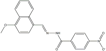 N'-[(E)-(4-methoxy-1-naphthyl)methylidene]-4-nitrobenzohydrazide Struktur