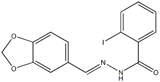 N'-[(E)-1,3-benzodioxol-5-ylmethylidene]-2-iodobenzohydrazide Struktur