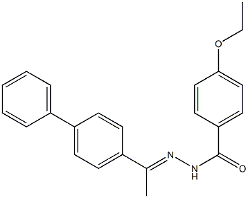 N'-[(E)-1-[1,1'-biphenyl]-4-ylethylidene]-4-ethoxybenzohydrazide Struktur