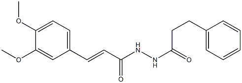 N'-[(E)-3-(3,4-dimethoxyphenyl)-2-propenoyl]-3-phenylpropanohydrazide Struktur