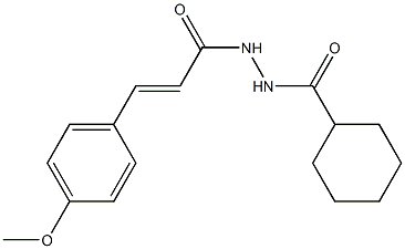 N'-[(E)-3-(4-methoxyphenyl)-2-propenoyl]cyclohexanecarbohydrazide Struktur