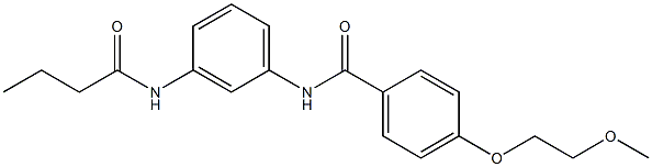 N-[3-(butyrylamino)phenyl]-4-(2-methoxyethoxy)benzamide Struktur