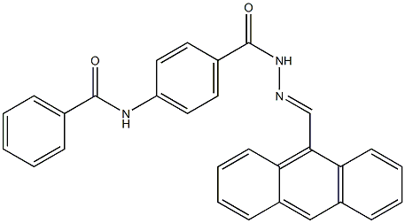 N-[4-({2-[(E)-9-anthrylmethylidene]hydrazino}carbonyl)phenyl]benzamide Struktur