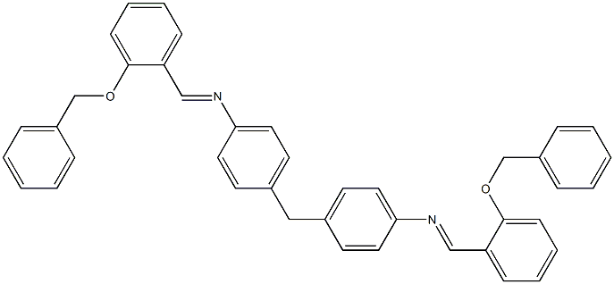 N-{(E)-[2-(benzyloxy)phenyl]methylidene}-N-{4-[4-({(E)-[2-(benzyloxy)phenyl]methylidene}amino)benzyl]phenyl}amine Struktur