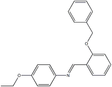 N-{(E)-[2-(benzyloxy)phenyl]methylidene}-N-(4-ethoxyphenyl)amine Struktur