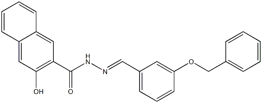 N'-{(E)-[3-(benzyloxy)phenyl]methylidene}-3-hydroxy-2-naphthohydrazide Struktur