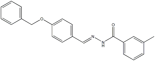 N'-{(E)-[4-(benzyloxy)phenyl]methylidene}-3-methylbenzohydrazide Struktur