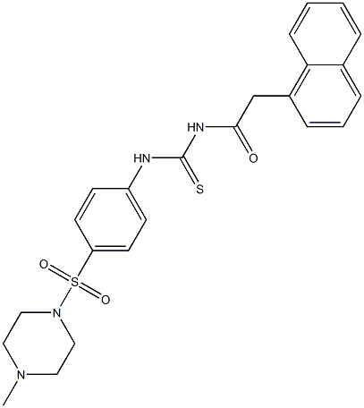 N-{4-[(4-methyl-1-piperazinyl)sulfonyl]phenyl}-N'-[2-(1-naphthyl)acetyl]thiourea Struktur