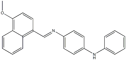 N-(4-anilinophenyl)-N-[(E)-(4-methoxy-1-naphthyl)methylidene]amine Struktur