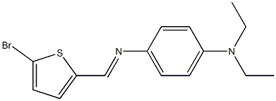 N-[(E)-(5-bromo-2-thienyl)methylidene]-N-[4-(diethylamino)phenyl]amine Struktur