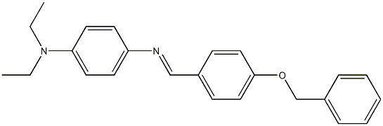 N-{(E)-[4-(benzyloxy)phenyl]methylidene}-N-[4-(diethylamino)phenyl]amine Struktur