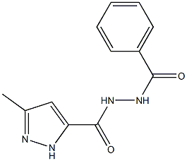 N'-benzoyl-3-methyl-1H-pyrazole-5-carbohydrazide Struktur