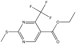 Ethyl 4-(trifluoromethyl)-2-(methylthio)pyrimidine-5-carboxylate ,97% Struktur