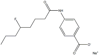 4-[(5-Fluorooctanoyl)amino]benzenecarboxylic acid sodium salt Struktur