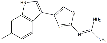 2-[[Amino(amino)methylene]amino]-4-(6-methyl-1H-indol-3-yl)thiazole Struktur