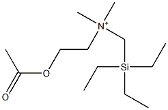 2-Acetoxy-N,N-dimethyl-N-[(triethylsilyl)methyl]ethanaminium Struktur