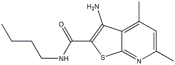 3-Amino-N-butyl-4,6-dimethylthieno[2,3-b]pyridine-2-carboxamide Struktur