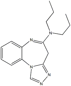 5-(Dipropylamino)-4H-[1,2,4]triazolo[4,3-a][1,5]benzodiazepine Struktur