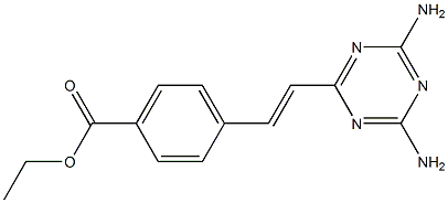 6-[4-(Ethoxycarbonyl)styryl]-1,3,5-triazine-2,4-diamine Struktur