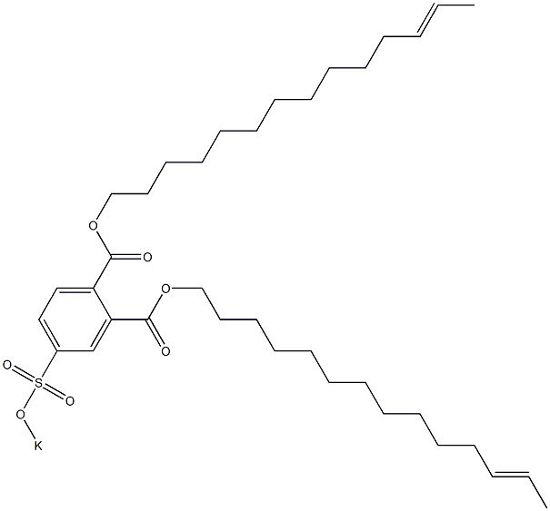 4-(Potassiosulfo)phthalic acid di(12-tetradecenyl) ester Struktur