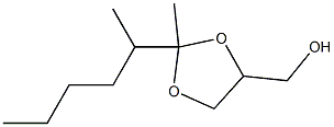 2-Methyl-2-(1-methylpentyl)-1,3-dioxolane-4-methanol Struktur