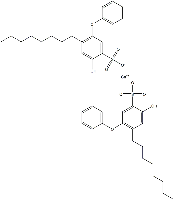 Bis(4-hydroxy-6-octyl[oxybisbenzene]-3-sulfonic acid)calcium salt Struktur